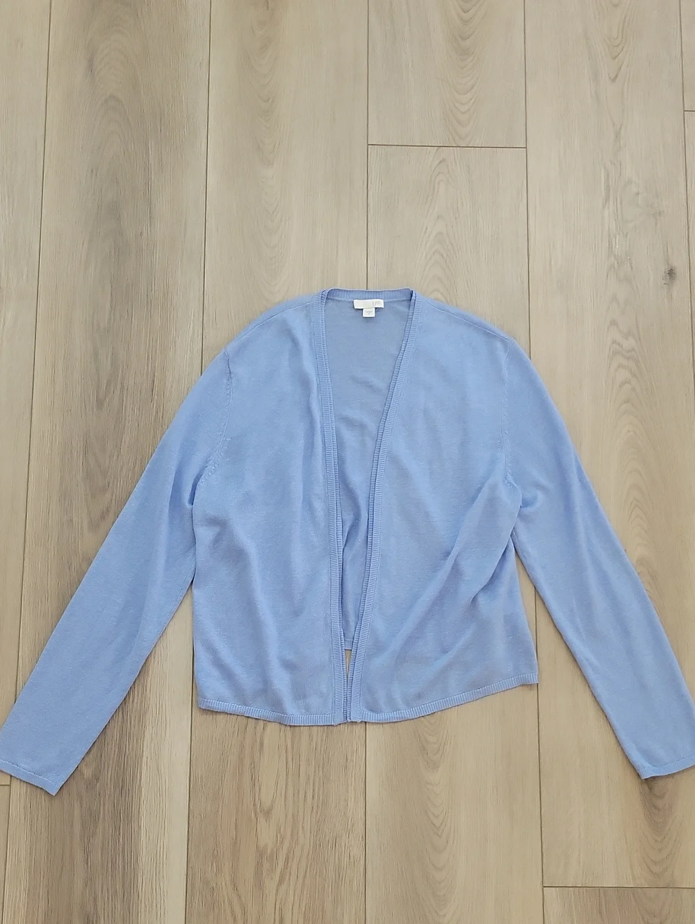 J. Jill Light Blue Open-Front Cardigan